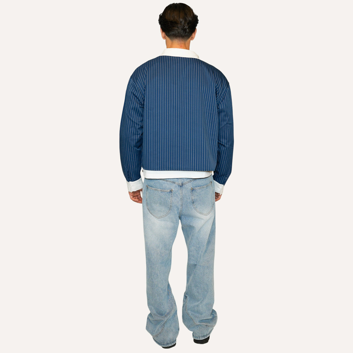 MARINE BLUE BUTTON UP