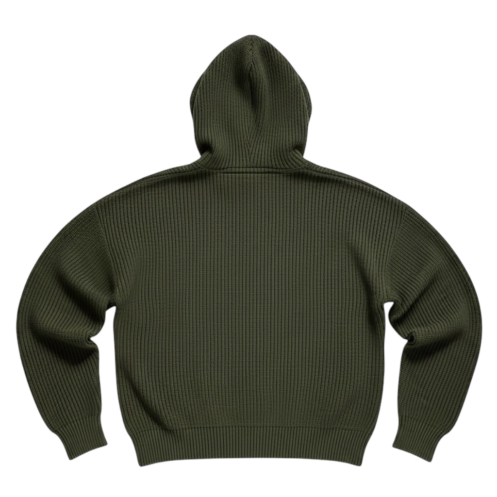 OLIVE KNIT DOUBLE - ZIP