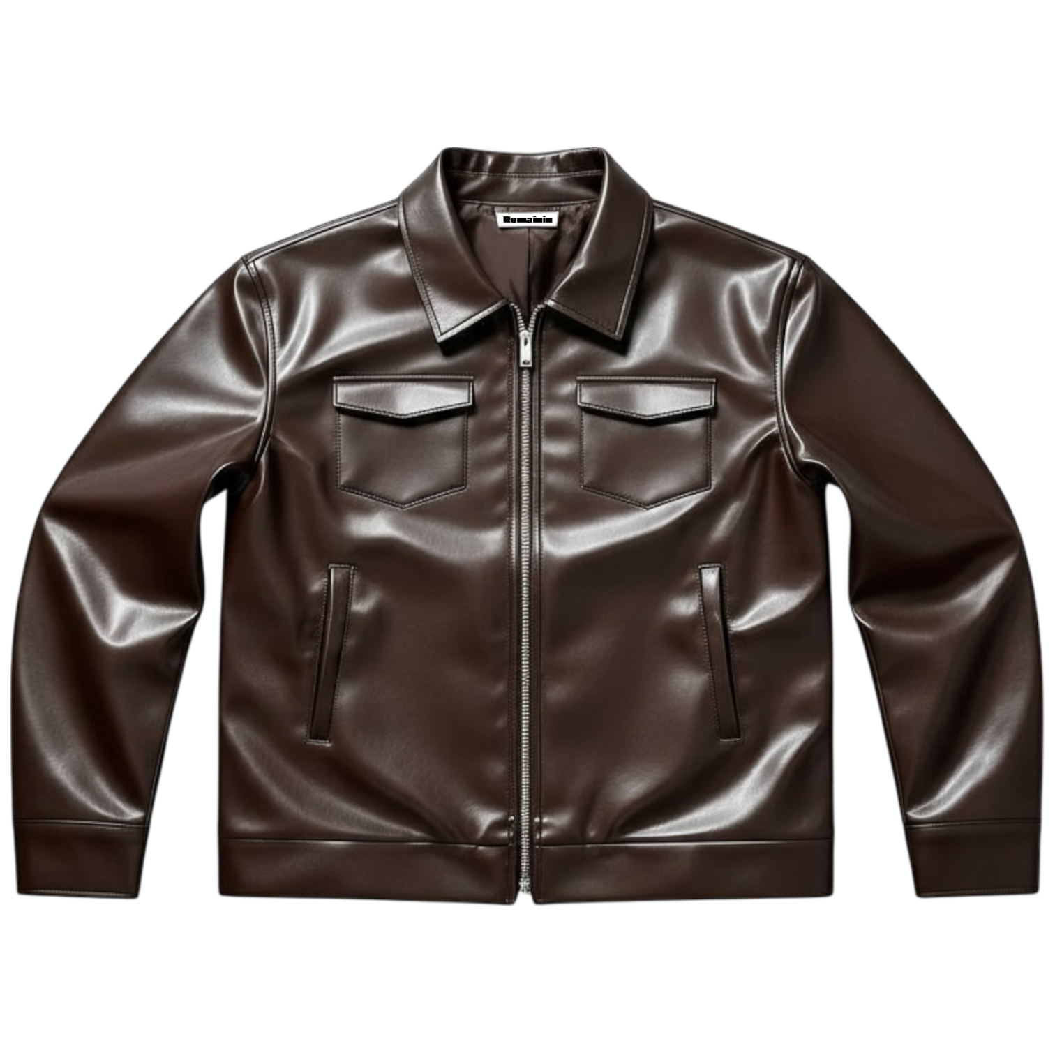 ESPRESSO FAUX LEATHER JACKET