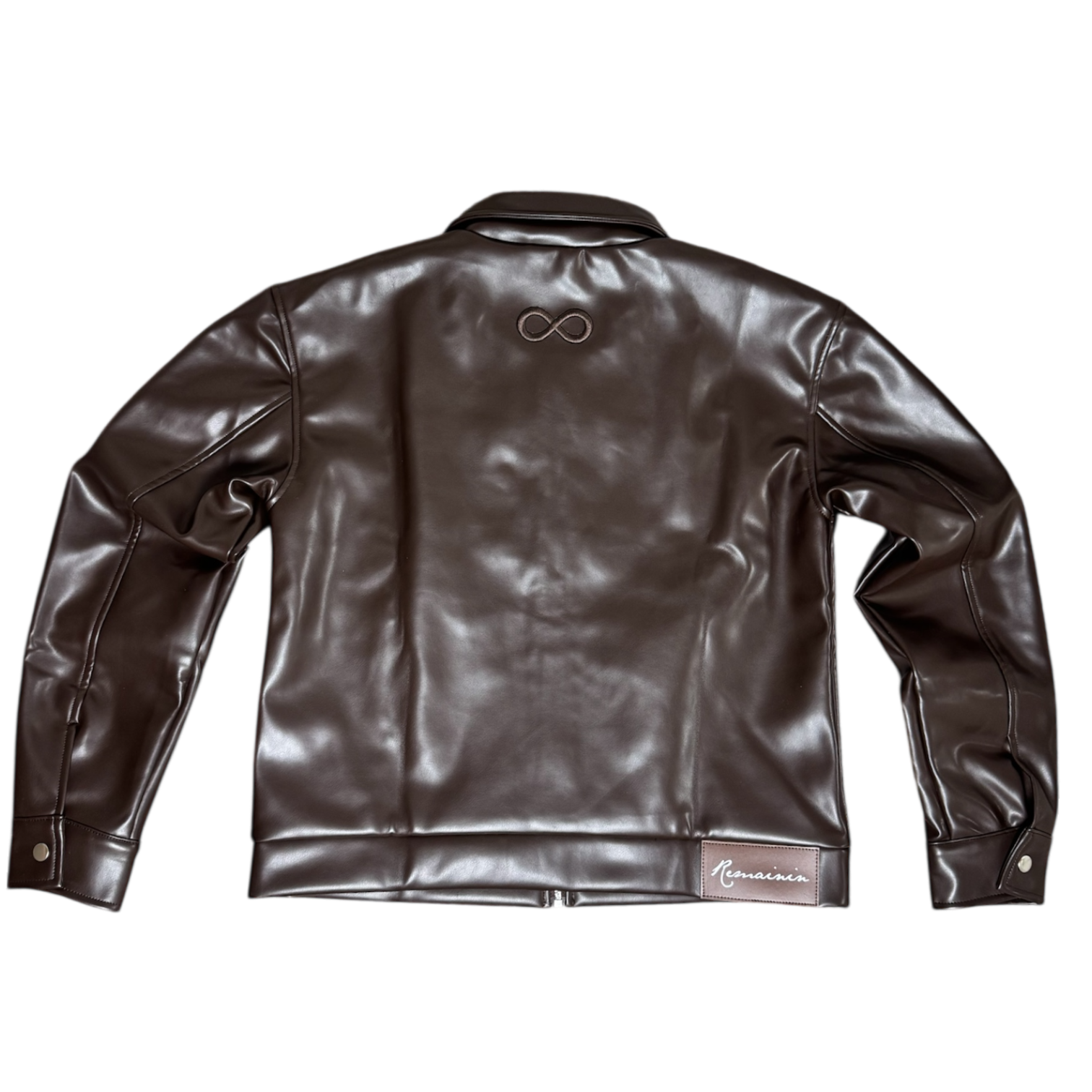 ESPRESSO FAUX LEATHER JACKET