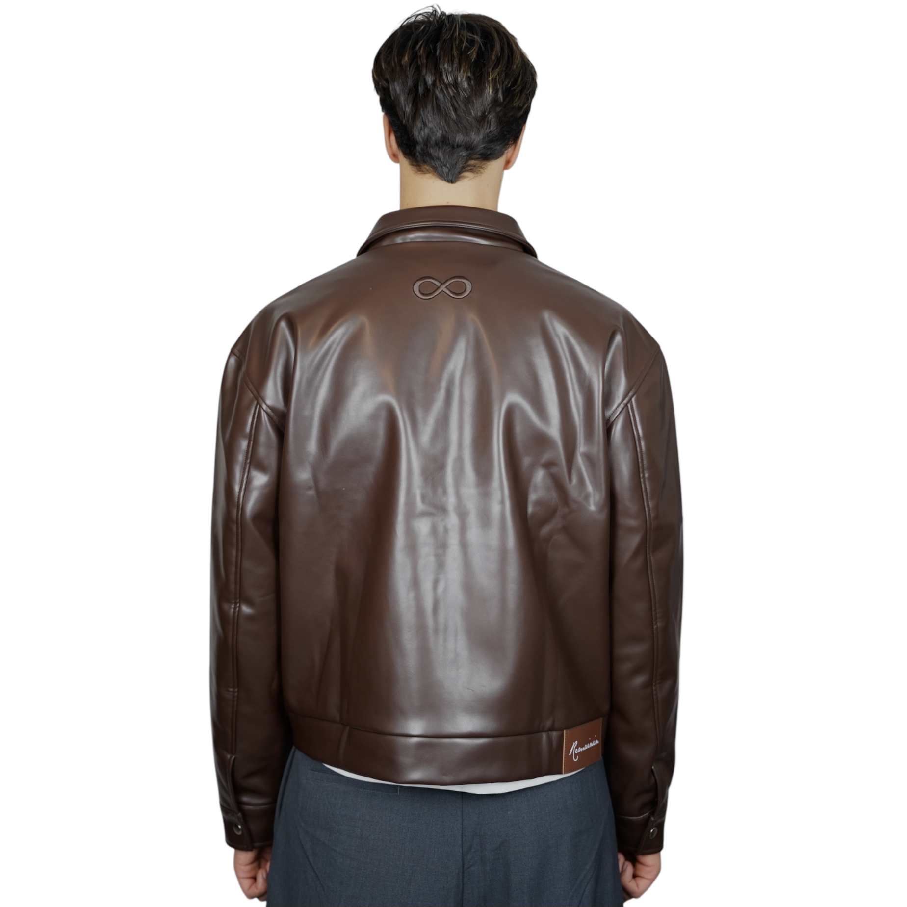 ESPRESSO FAUX LEATHER JACKET