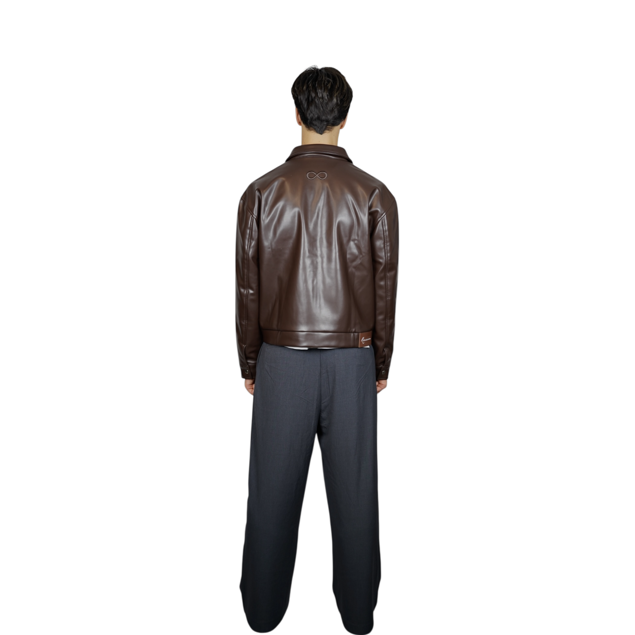 ESPRESSO FAUX LEATHER JACKET