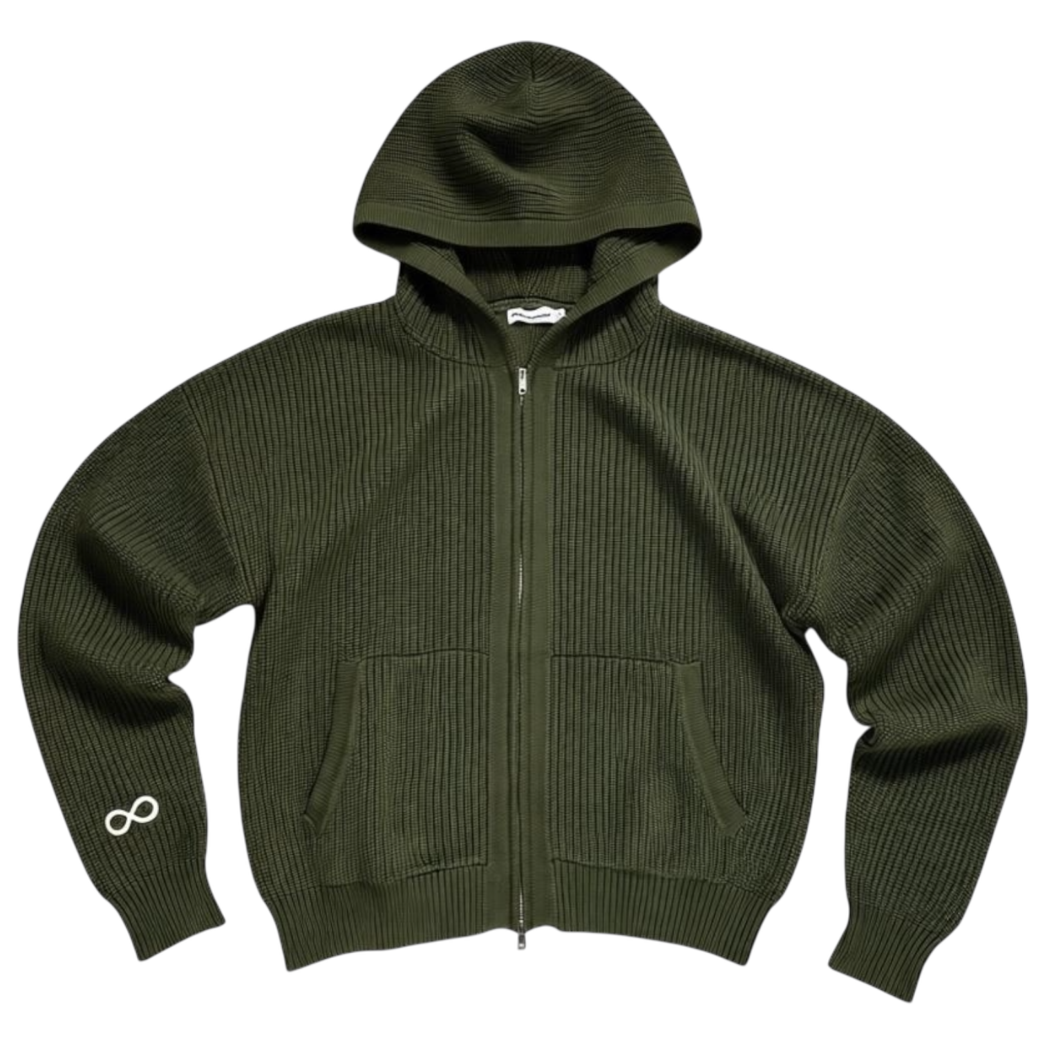OLIVE KNIT DOUBLE - ZIP