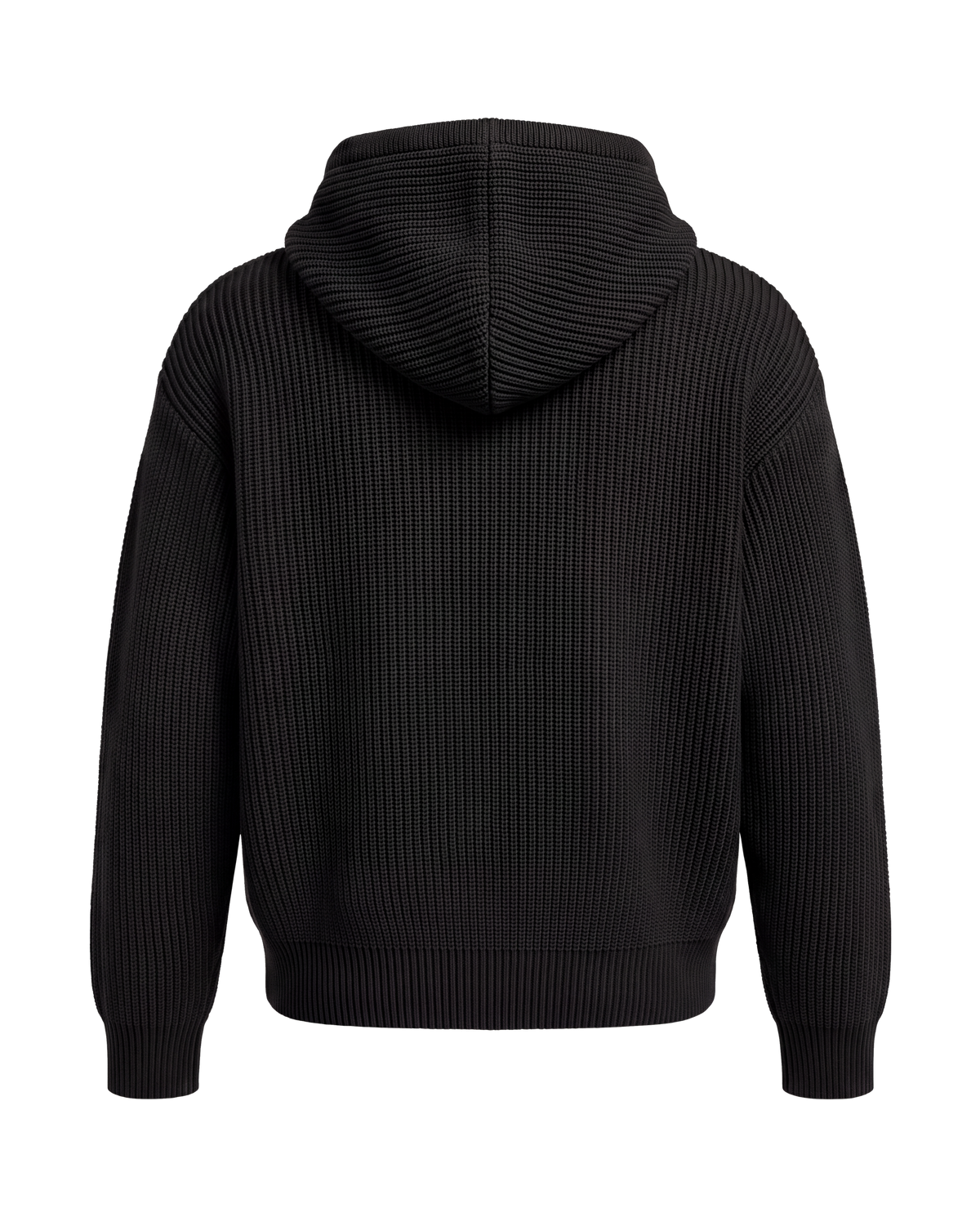 BLACK KNIT DOUBLE - ZIP